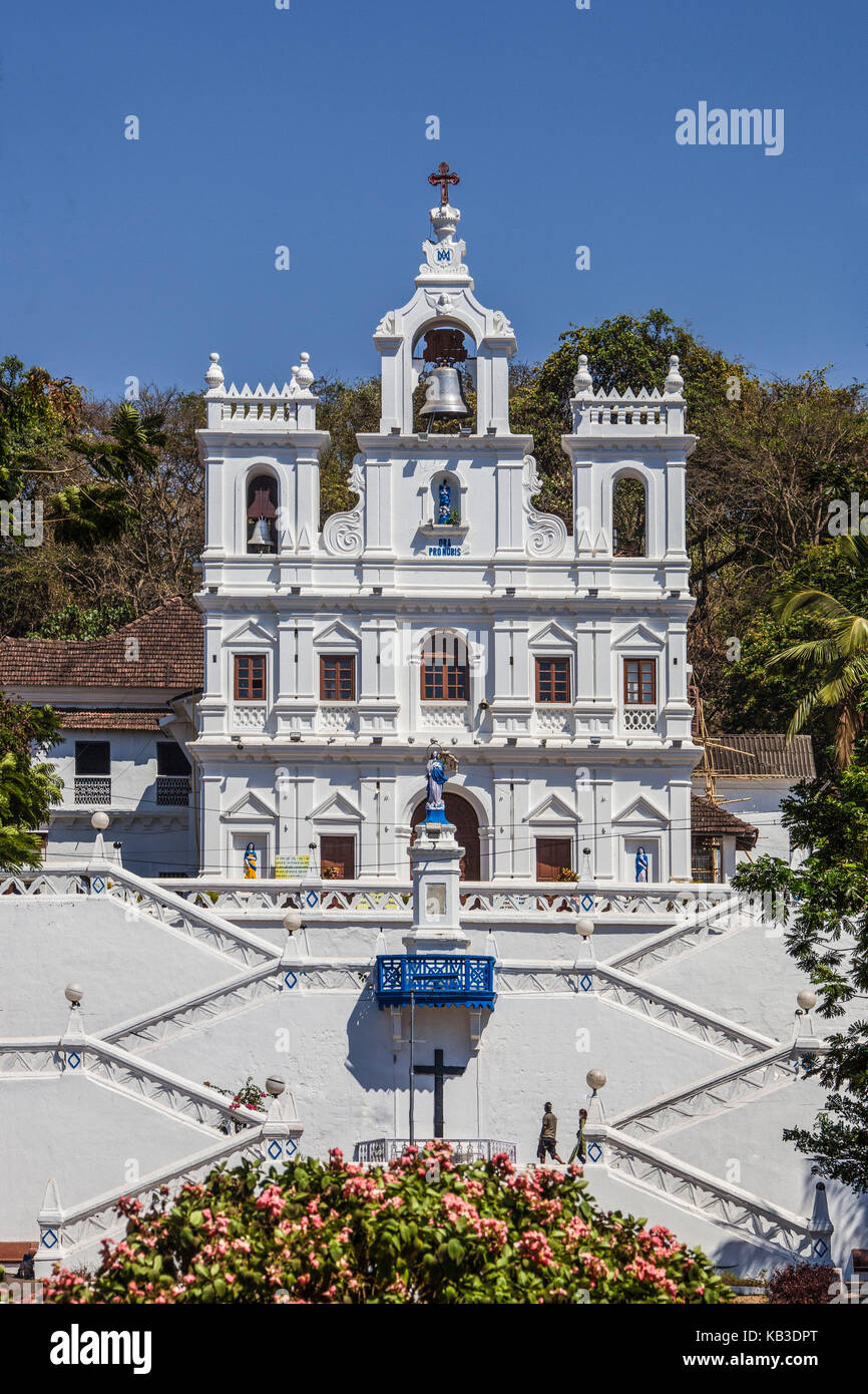 India, Goa, Panjim, church of the Immaculate Conception Stock Photo