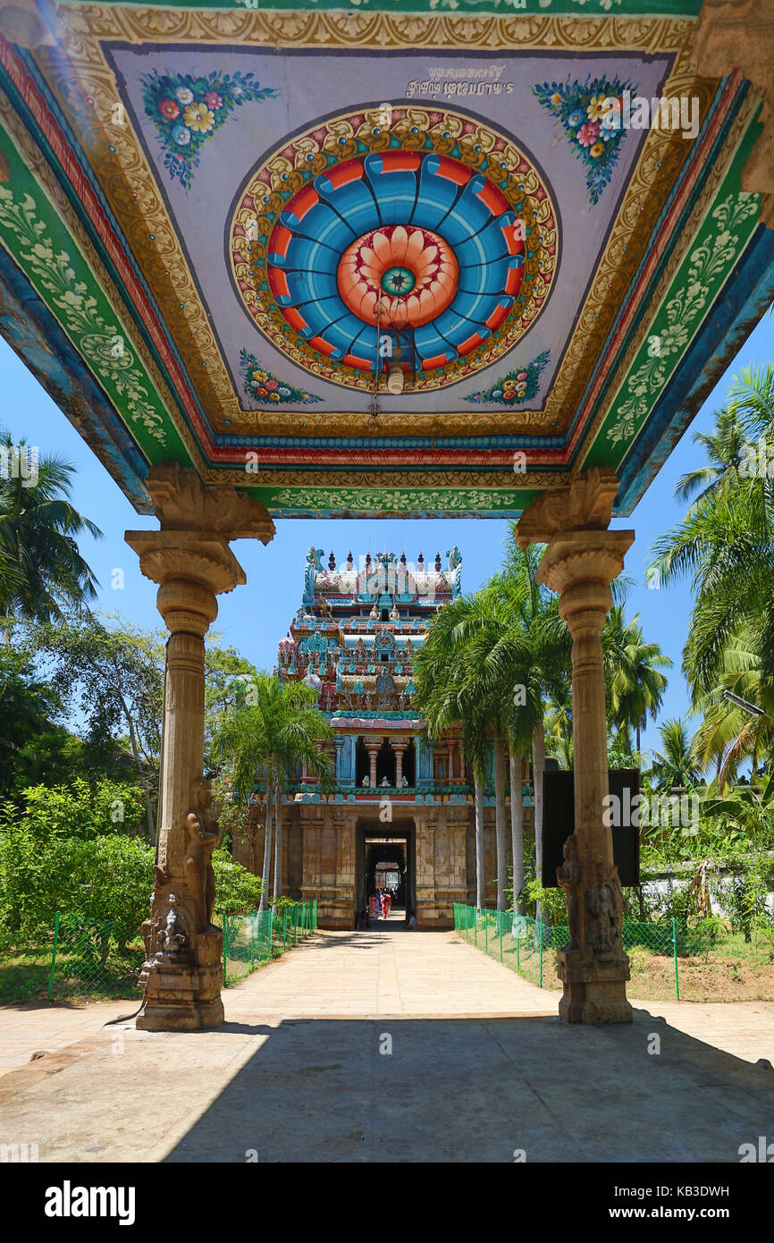 India, Tamil Nadu, Tiruchirappali, Jambukeshwara temple, Shiva temple Stock Photo