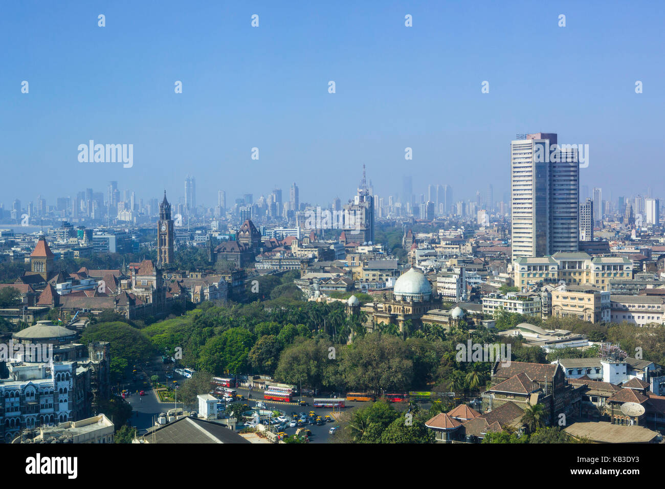 India, Maharastra, Mumbai, Bombay, Colaba district, skyline, stock exchange Stock Photo