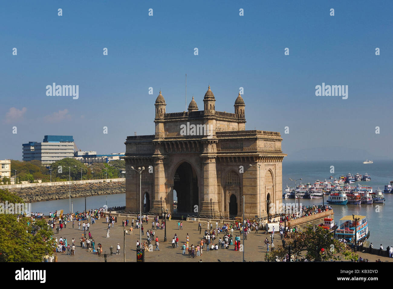 India, Maharastra, Mumbai, Bombay, Colaba district, gateway of India, monument Stock Photo