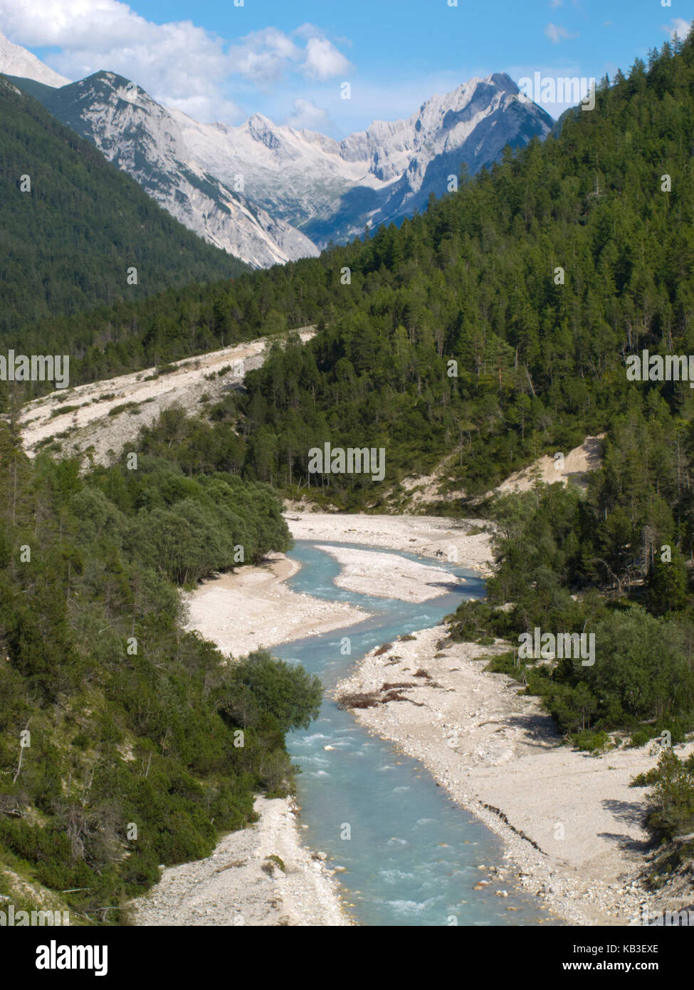 The Isar in the Karwendeltal near Scharnitz, Stock Photo