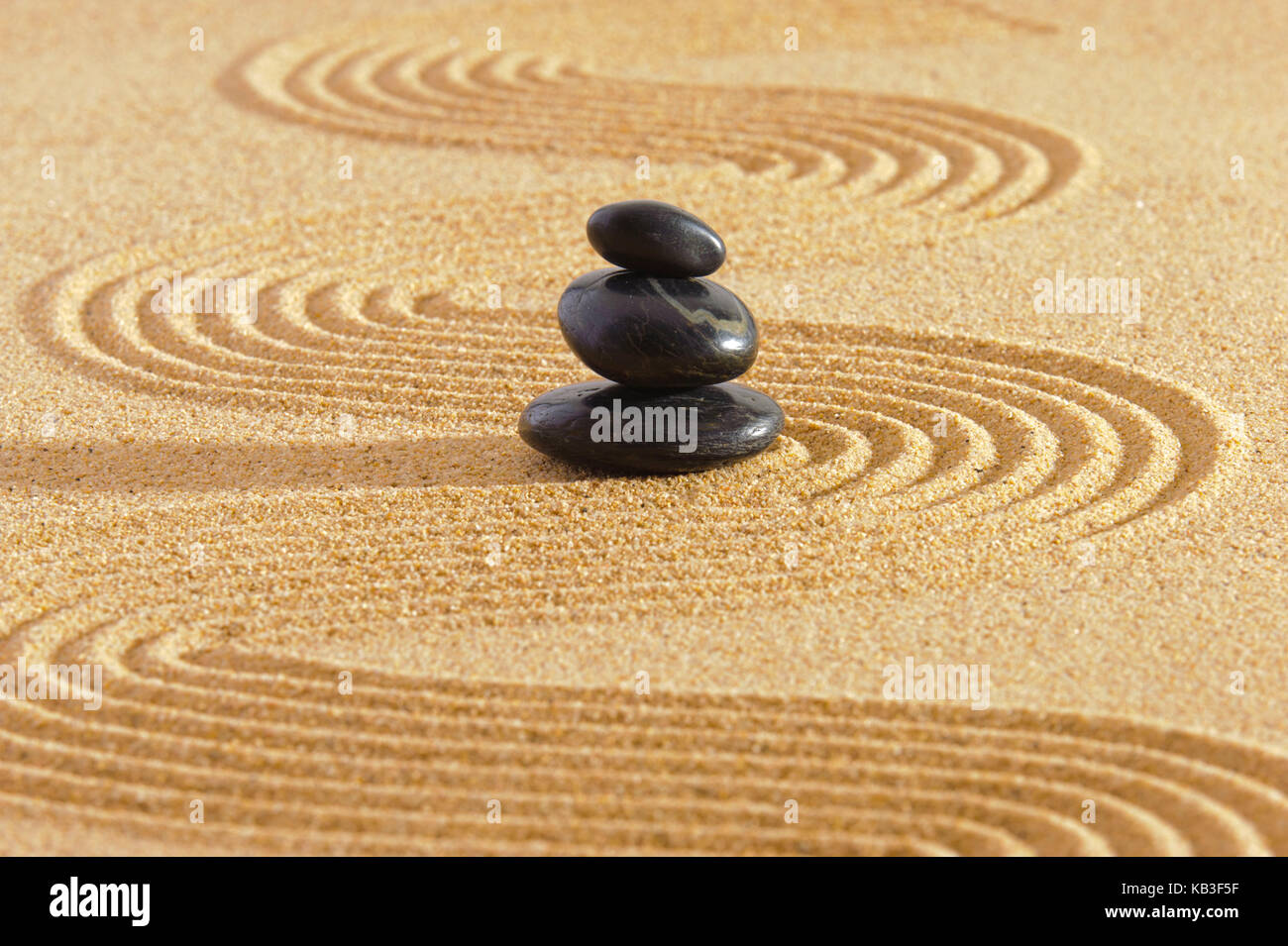 ZEN Garden, Sand, stones Stock Photo Alamy