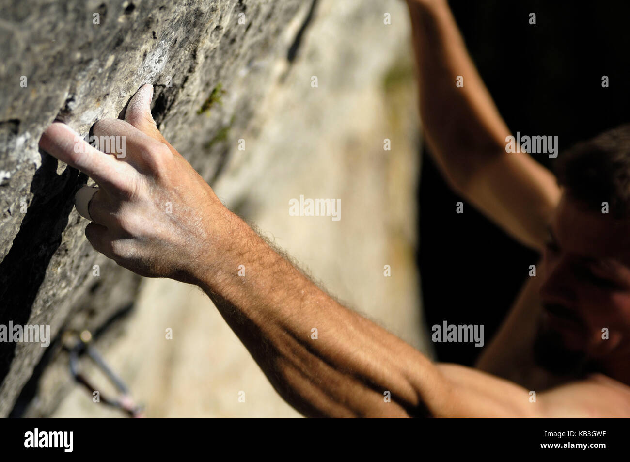 Sport climbing in Franconian Switzerland, Bavaria Stock Photo Alamy