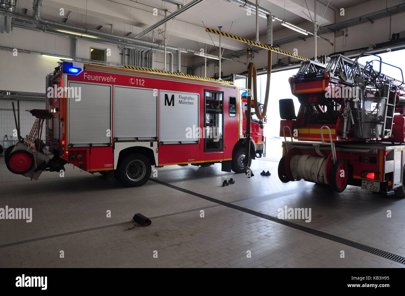 Germany, Bavaria, Munich, airport, fire station, the south, service  vehicles, move out Stock Photo - Alamy