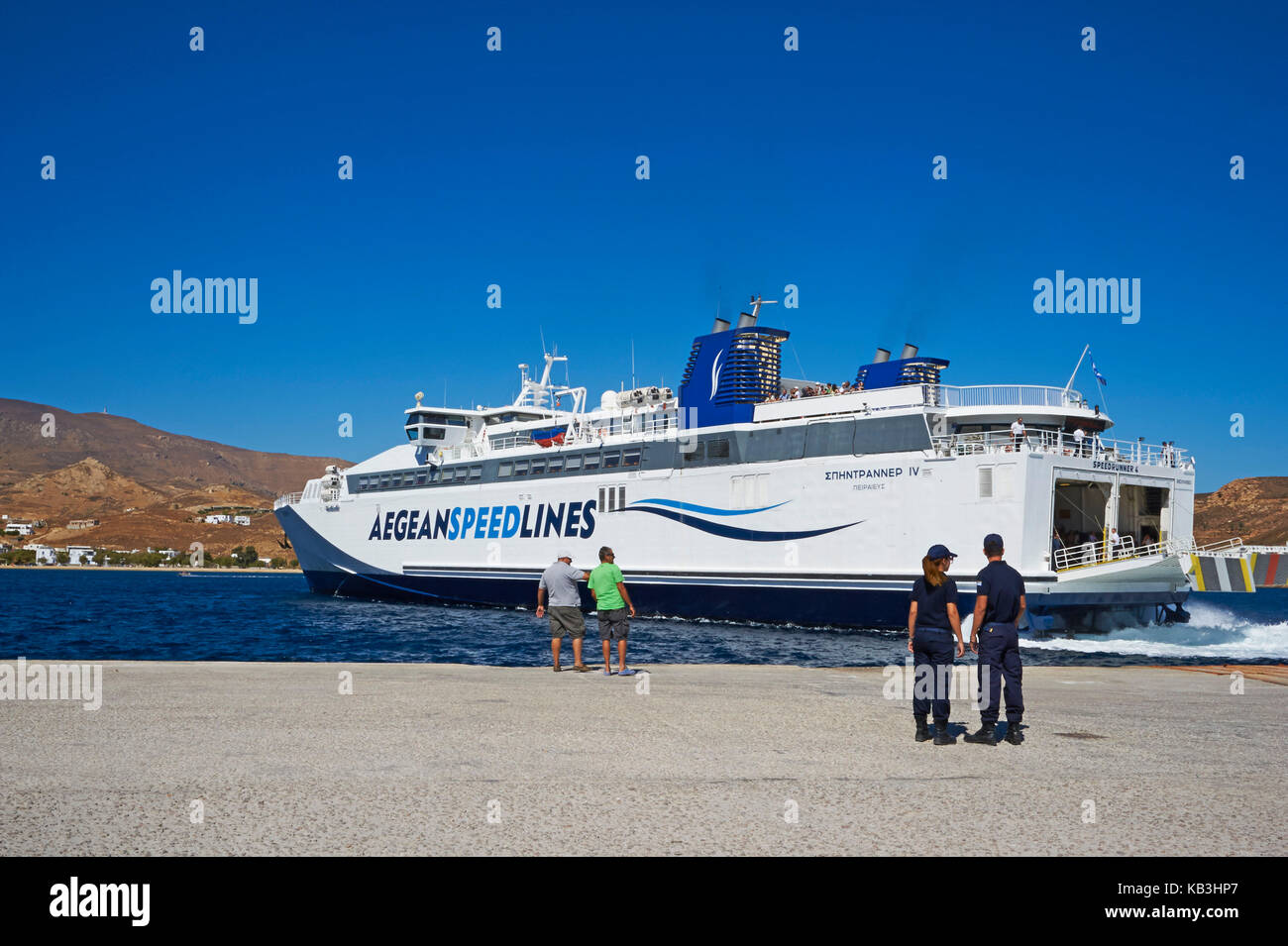 Ferry, Greece, Europe, Stock Photo