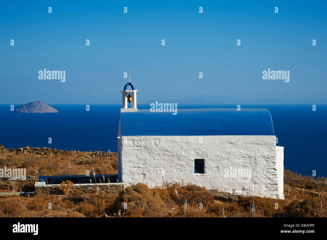 Small chapel, Serifos, Greece, Europe, Stock Photo