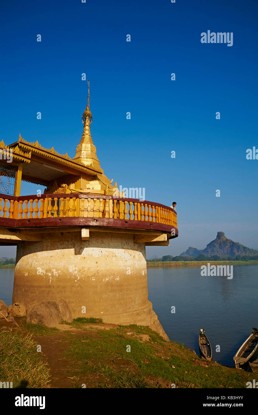 Shwe Yin Myaw Pagode, Myanmar, Asia, Stock Photo
