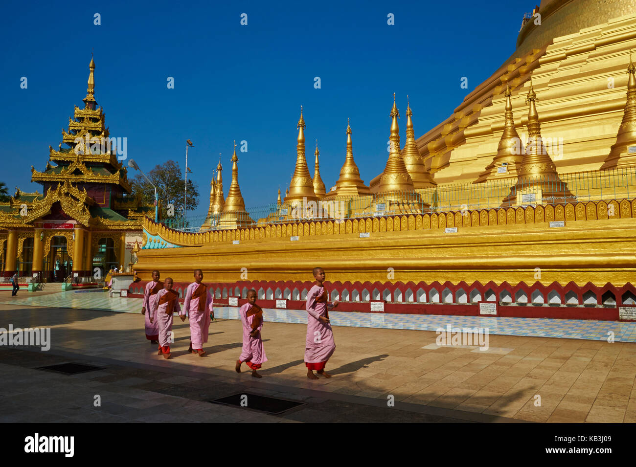 Shwemawdaw pagoda, Myanmar, Asia, Stock Photo