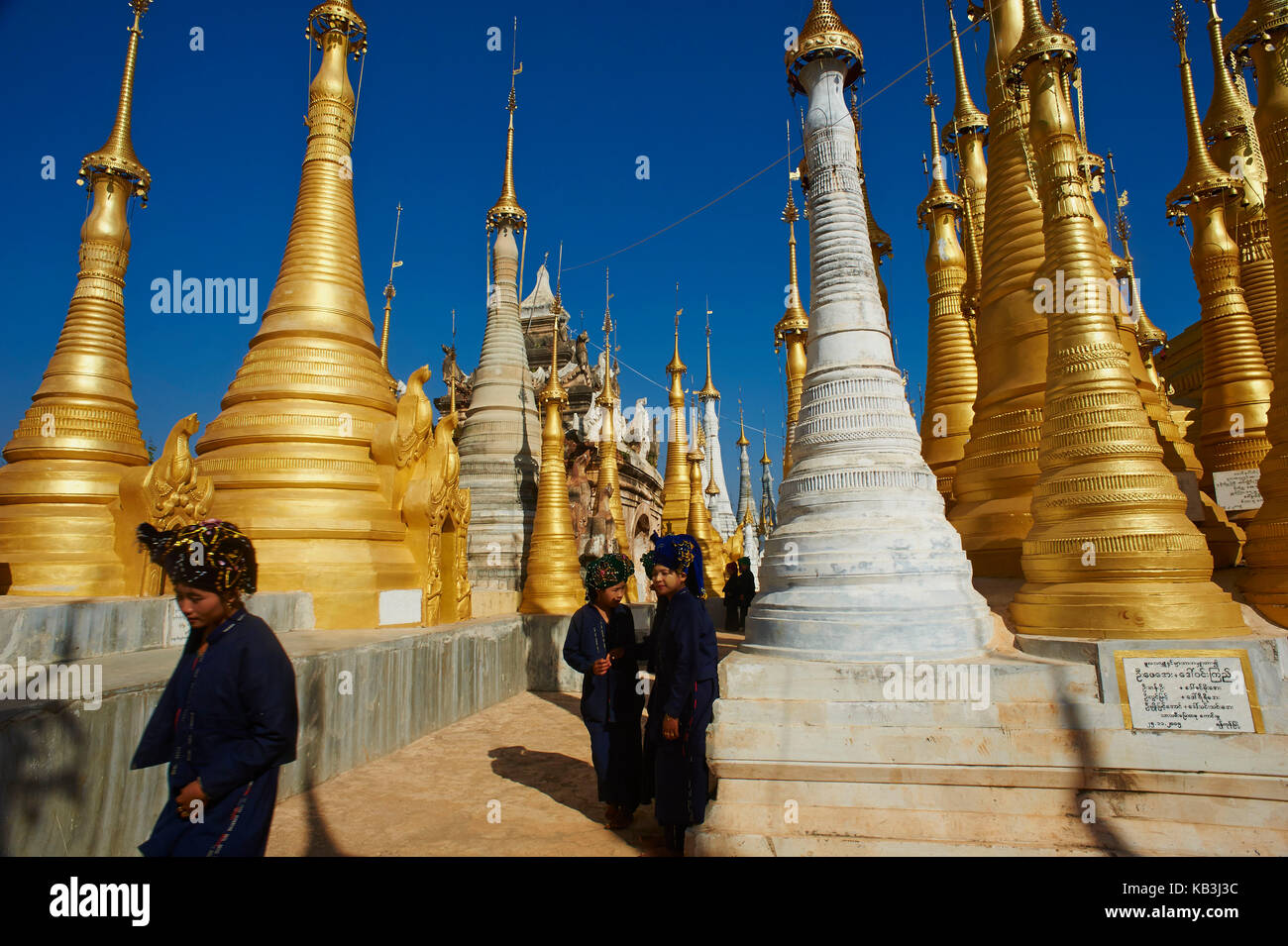 Shwe Inn Thein Tempel, Myanmar, Asia, Stock Photo