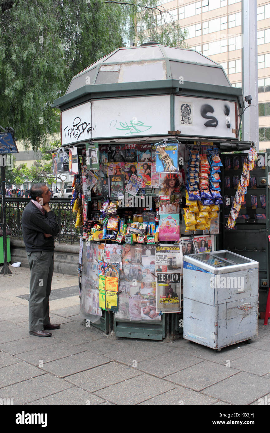 Chile, Santiago, kiosk Stock Photo - Alamy