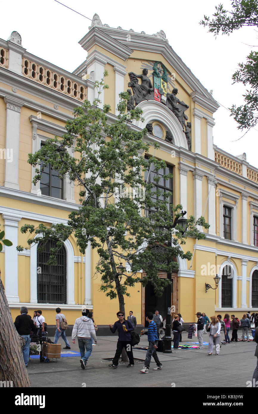 Chile, Santiago, Avenida Libertador General Bernardo O'Higgins, university, Stock Photo