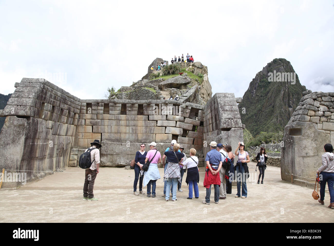 Peru, Machupicchu, holy place, tourists, Stock Photo