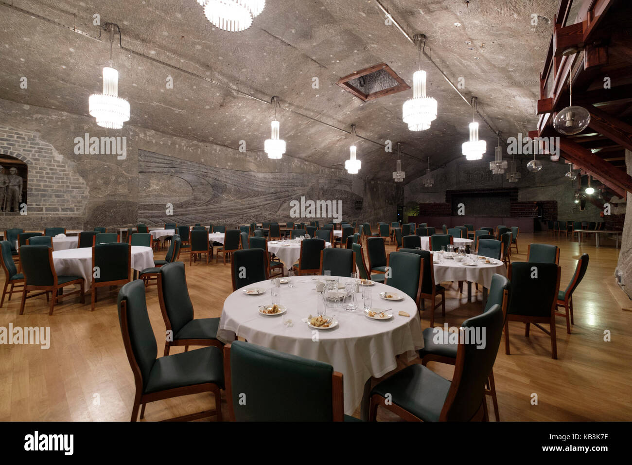 Restaurant inside of the Wieliczka Salt Mine, Poland, Europe Stock Photo -  Alamy