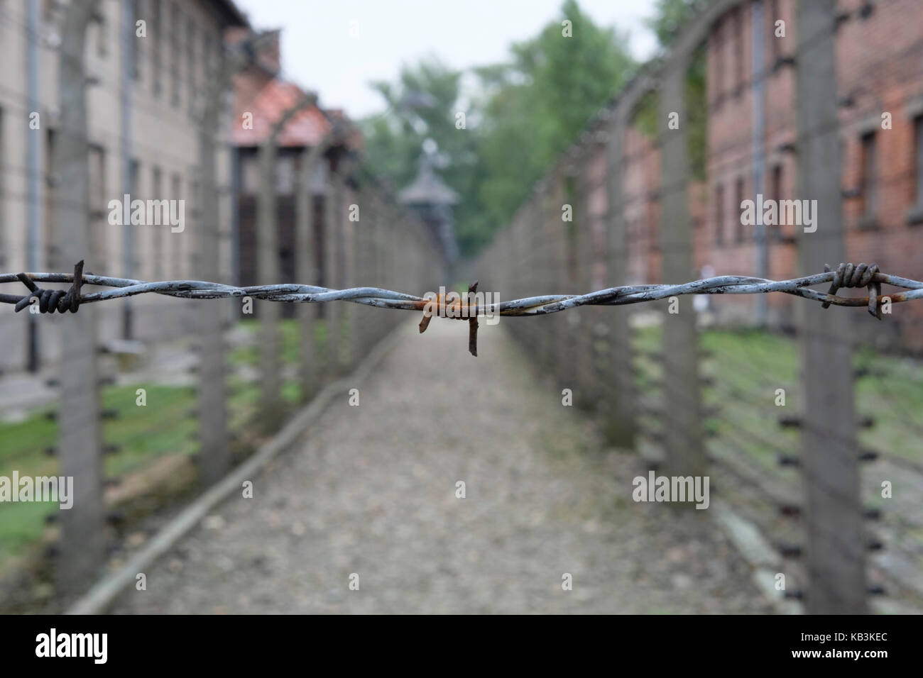 Auschwitz WWII Nazi concentration camp, Poland Stock Photo