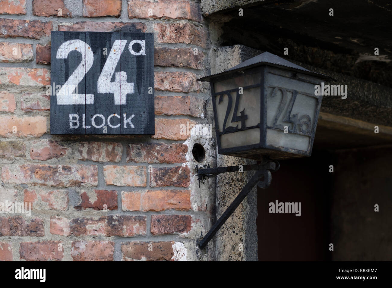 Block 24 At The Auschwitz Concentration Camp Stock Photos & Block ...