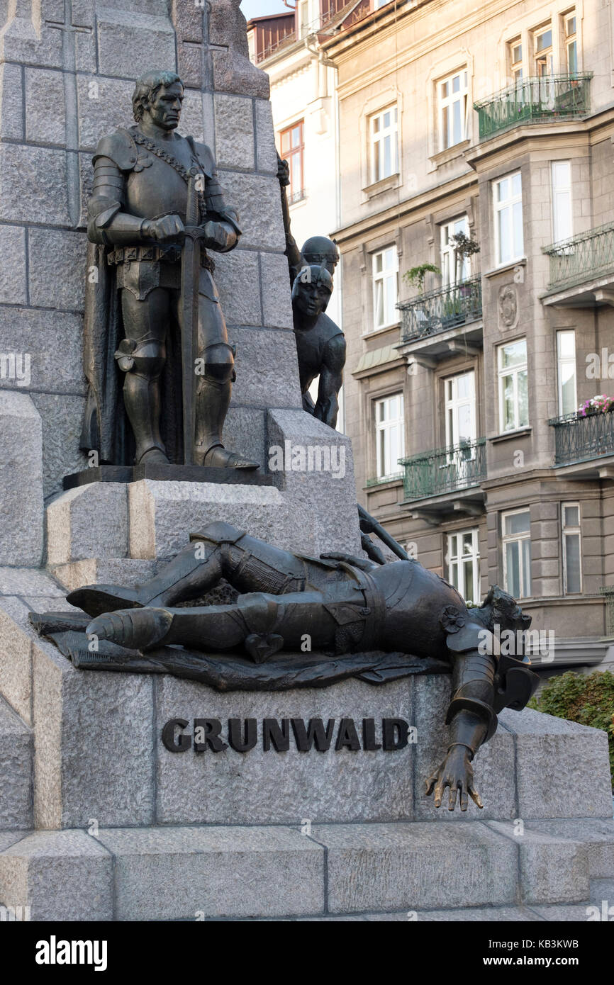 Grunwald Monument dedicated to the Battle of Grunwald, in Krakow, Poland, Europe Stock Photo