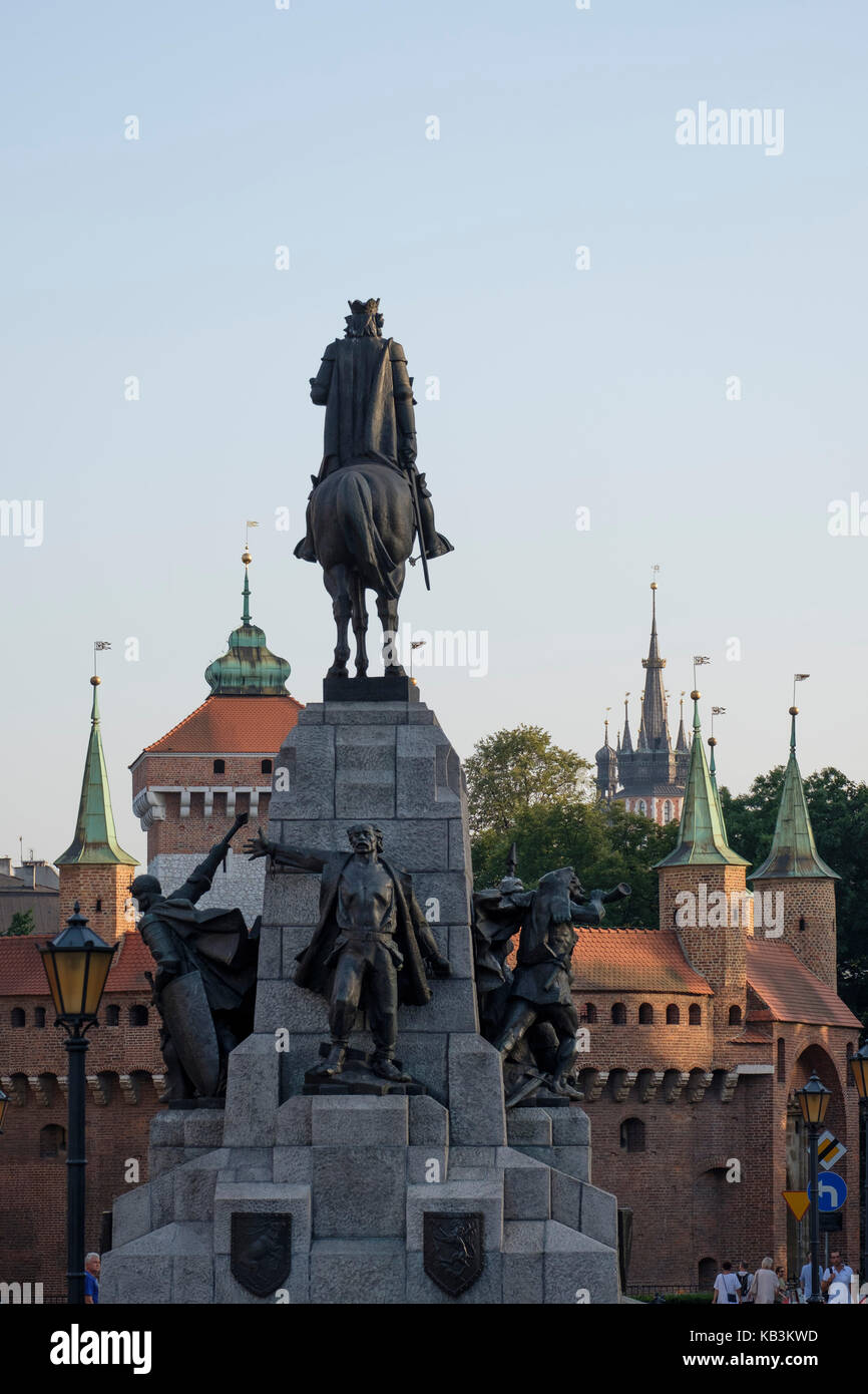 Grunwald Monument dedicated to the Battle of Grunwald, in Krakow, Poland, Europe Stock Photo