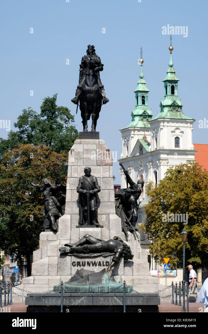 Grunwald Monument dedicated to the Battle of Grunwald, in Krakow, Poland, Europe Stock Photo