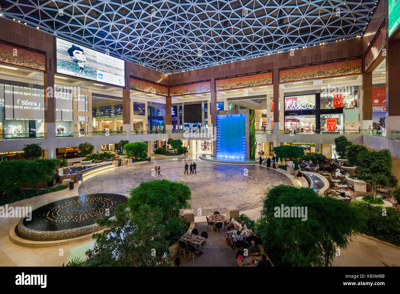 UAE, Abu Dhabi, Yas Island, Yas Mall, interior, opened in 2015 Stock