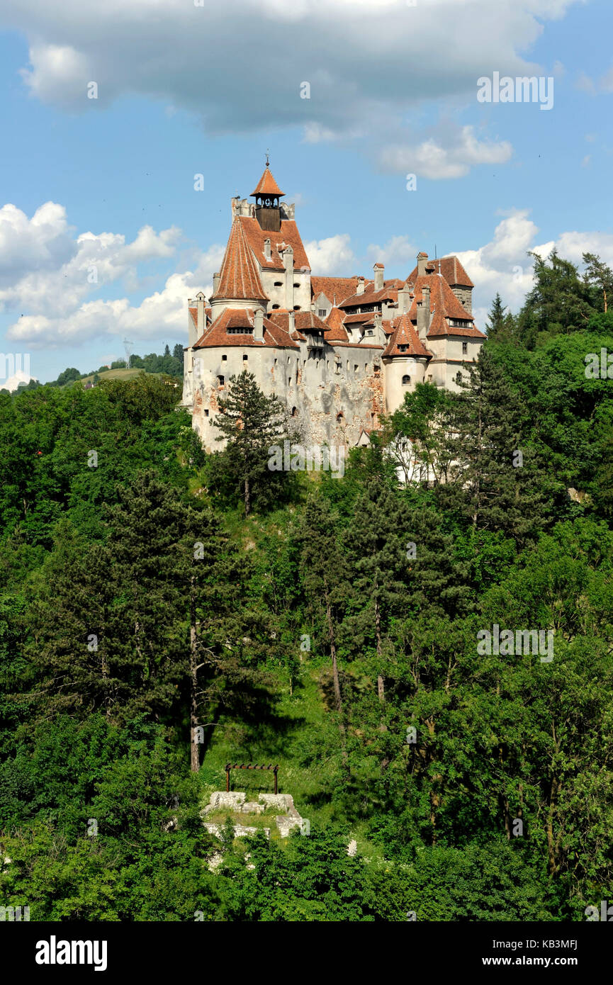 Romania, Transylvania, Carpathian Mountains, Bran, the first castle was erected by the Teutonic Knights in the 13th century to control passes of Carpathians and protect Transylvania Stock Photo