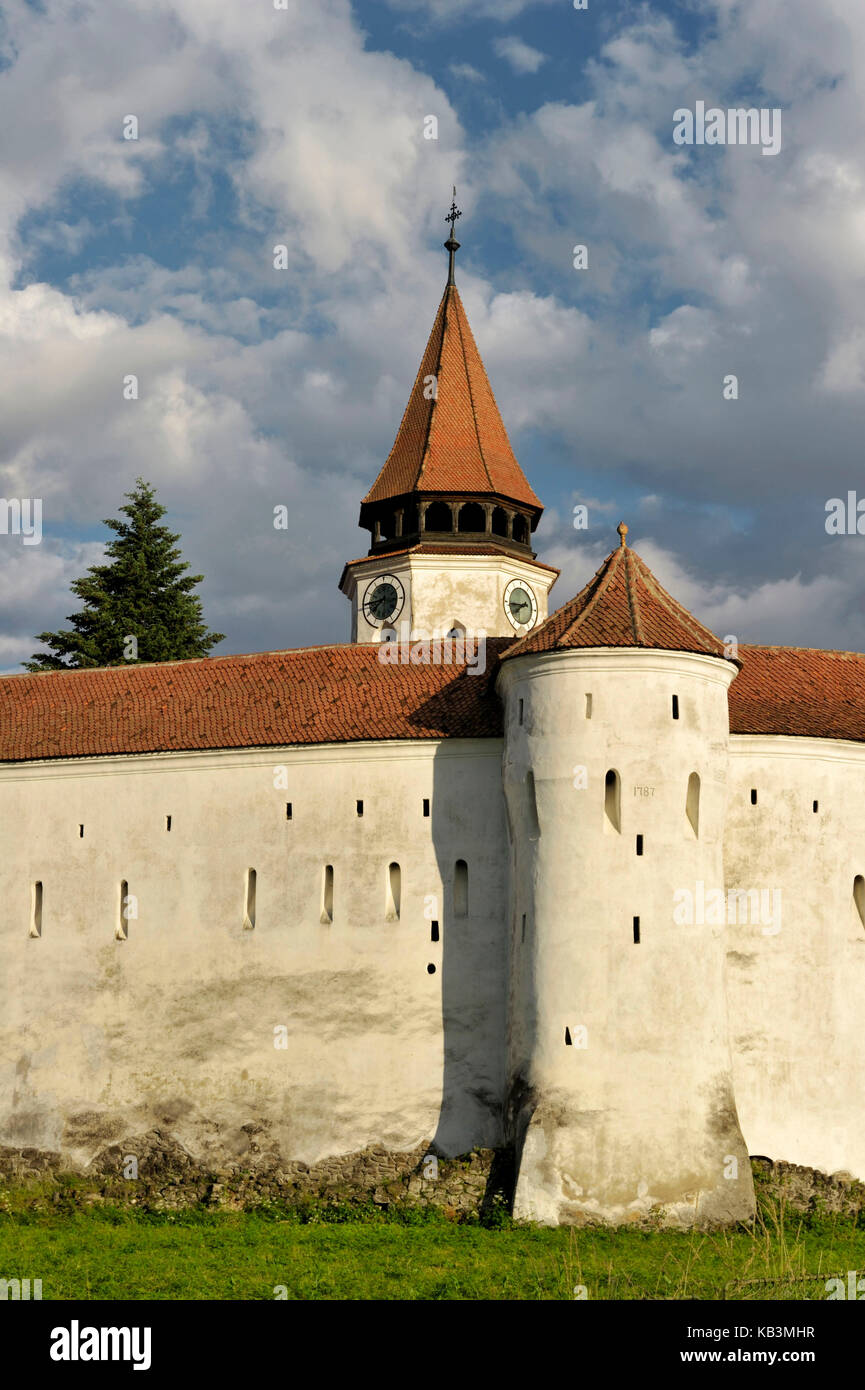 Romania, Transylvania, Prejmer, part of villages with fortified churches in Transylvania, listed as World Heritage by UNESCO, the fortified church Stock Photo