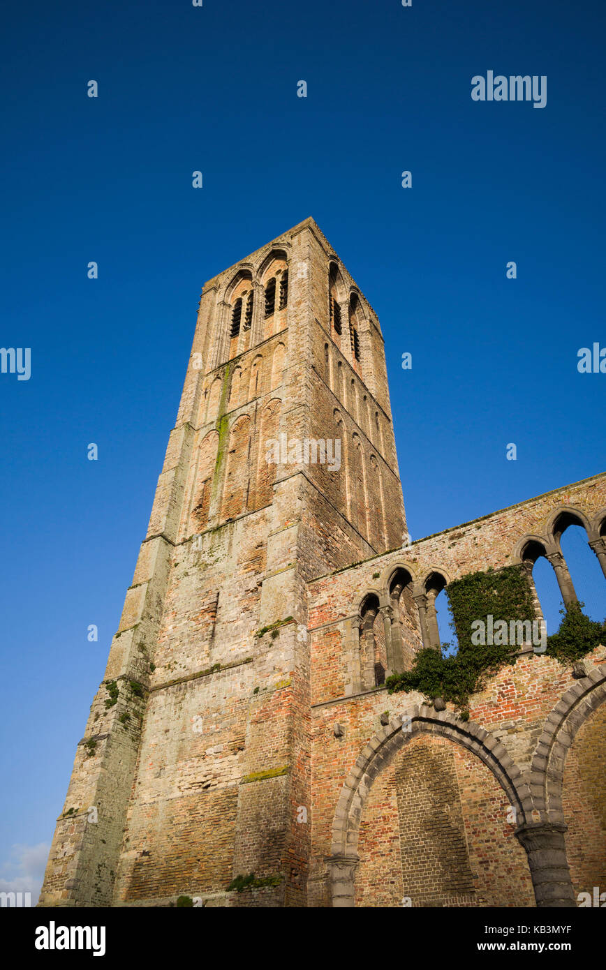 Belgium, Brugesarea, Damme, Our Lady's Church, tower Stock Photo Alamy