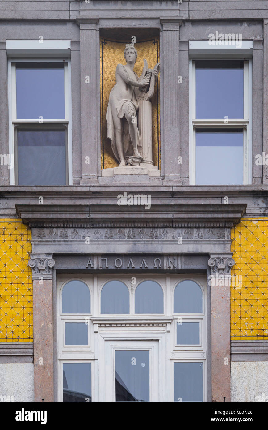 Belgium, Antwerp, Zurenborg, art-nouveau architecture, detail Stock Photo