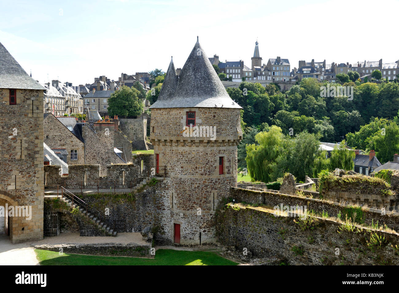 France, Brittany, Ille et Vilaine, Fougeres, the castle Stock Photo - Alamy