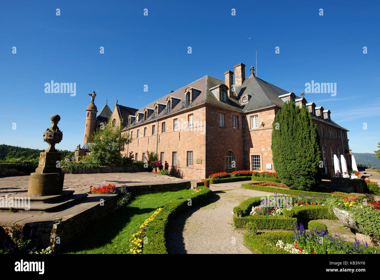 France, Bas Rhin, Mont Sainte Odile, Sainte Odile convent Stock Photo