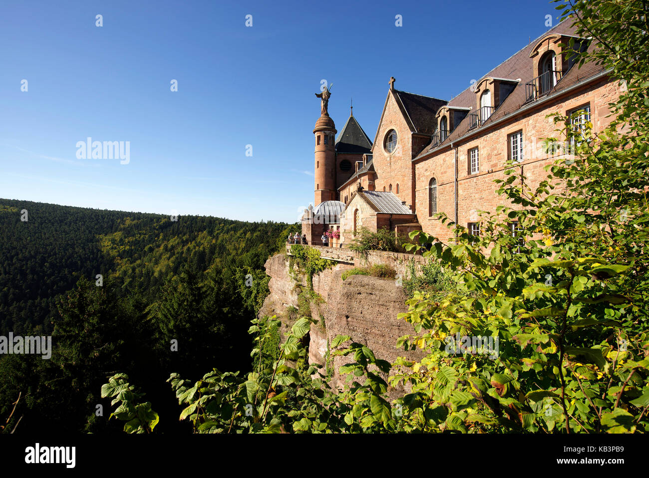 France, Bas Rhin, Mont Sainte Odile, Sainte Odile convent Stock Photo