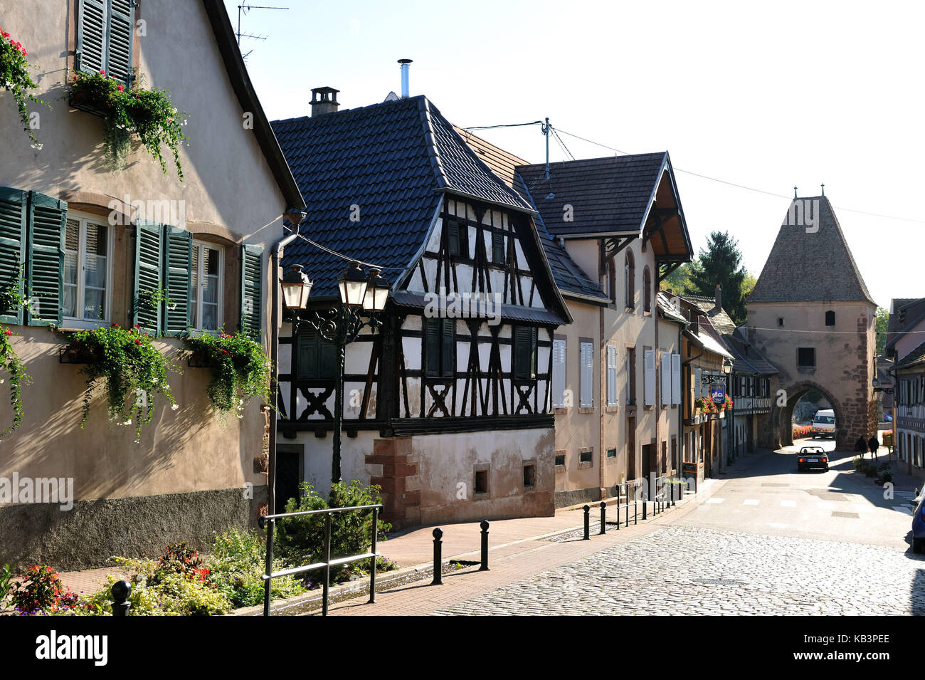 France, Bas Rhin, Boersch, medieval village near Obernai, City gate Stock  Photo - Alamy