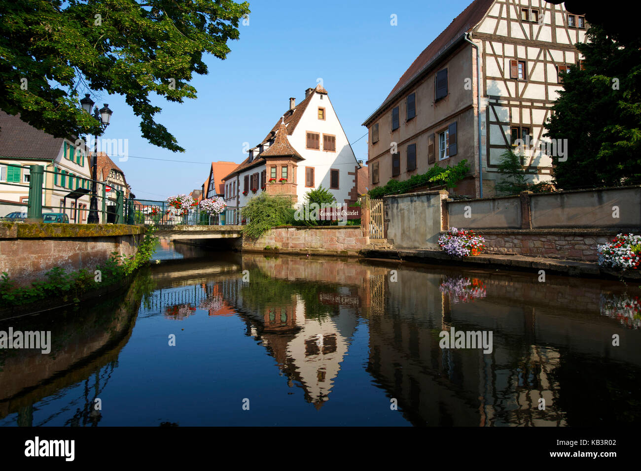 France, Bas Rhin, Wissembourg, district of the Bruch, banks of the Lauter River, Ami Fritz house, 16th century Stock Photo