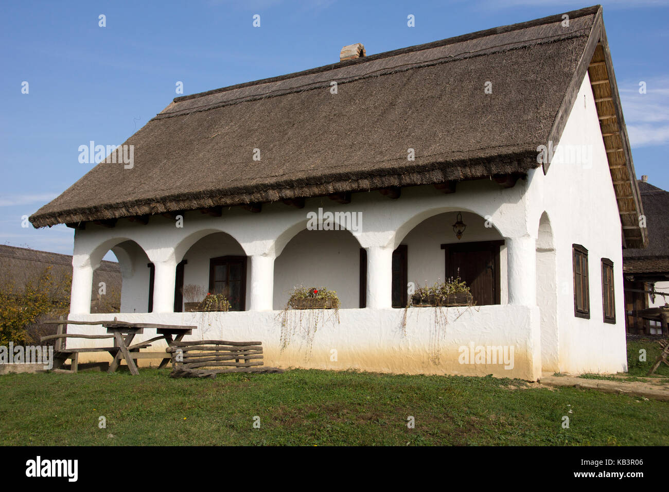 Traditional Hungarian villagehouse in Transdanubia with gallery Stock Photo Alamy