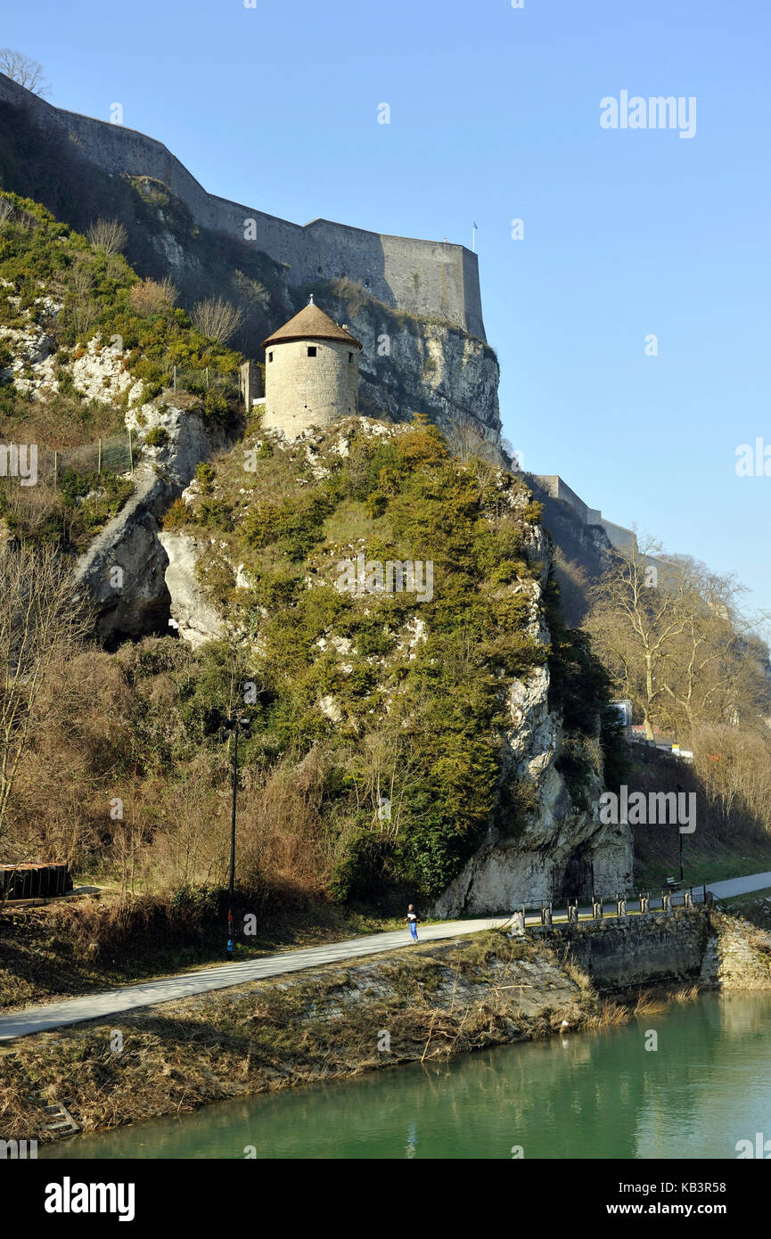France, Doubs, Besancon, the citadel Vauban listed as World Heritage by UNESCO Stock Photo