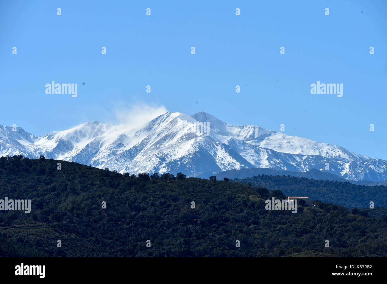 France, Pyrenees Orientales, Canigou peak (2784 m) Stock Photo