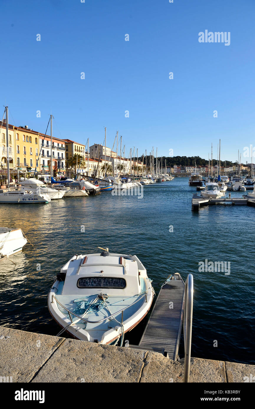 France, Pyrenees Orientales, Port Vendres, Harbour Stock Photo