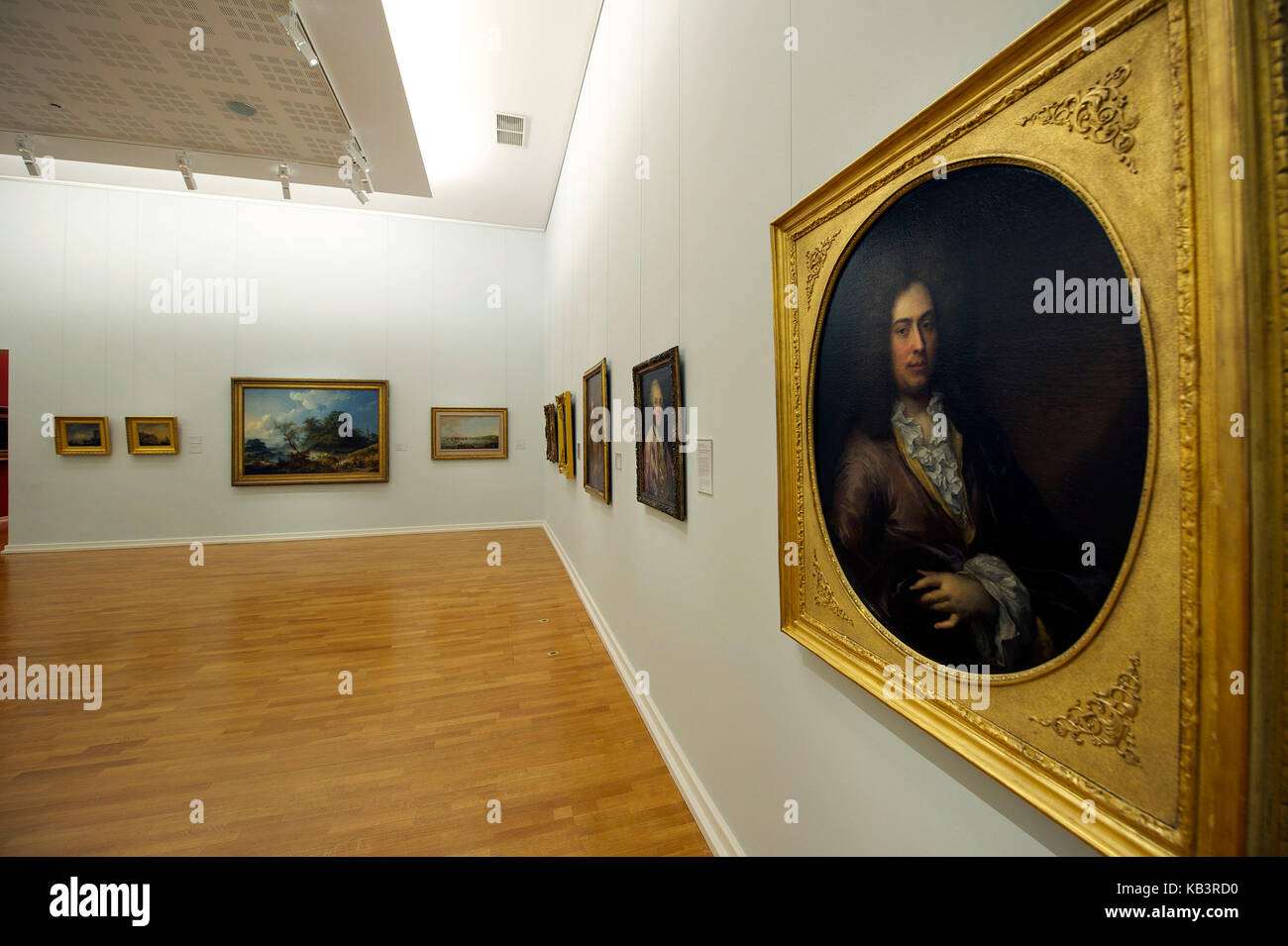 France, Moselle,  the museum of the 'Cour d'Or-Metz Metropole', Portrait of man allotted to Joseph Vivien Stock Photo