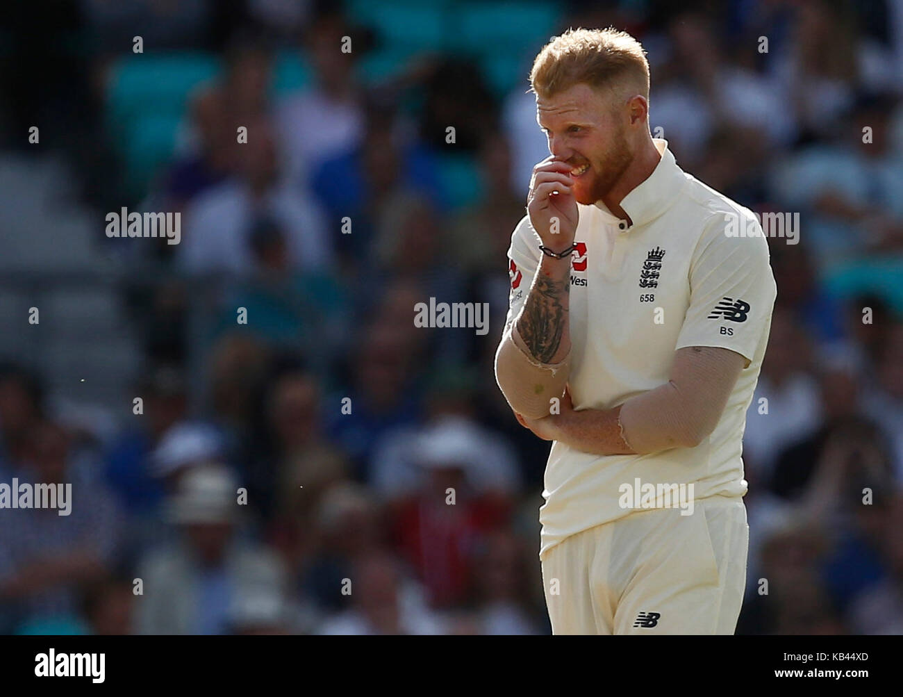 Ben Stokes of England during day four of the third Investec Test match between England and South Africa at The Oval in London. 30 Jul 2017 Stock Photo