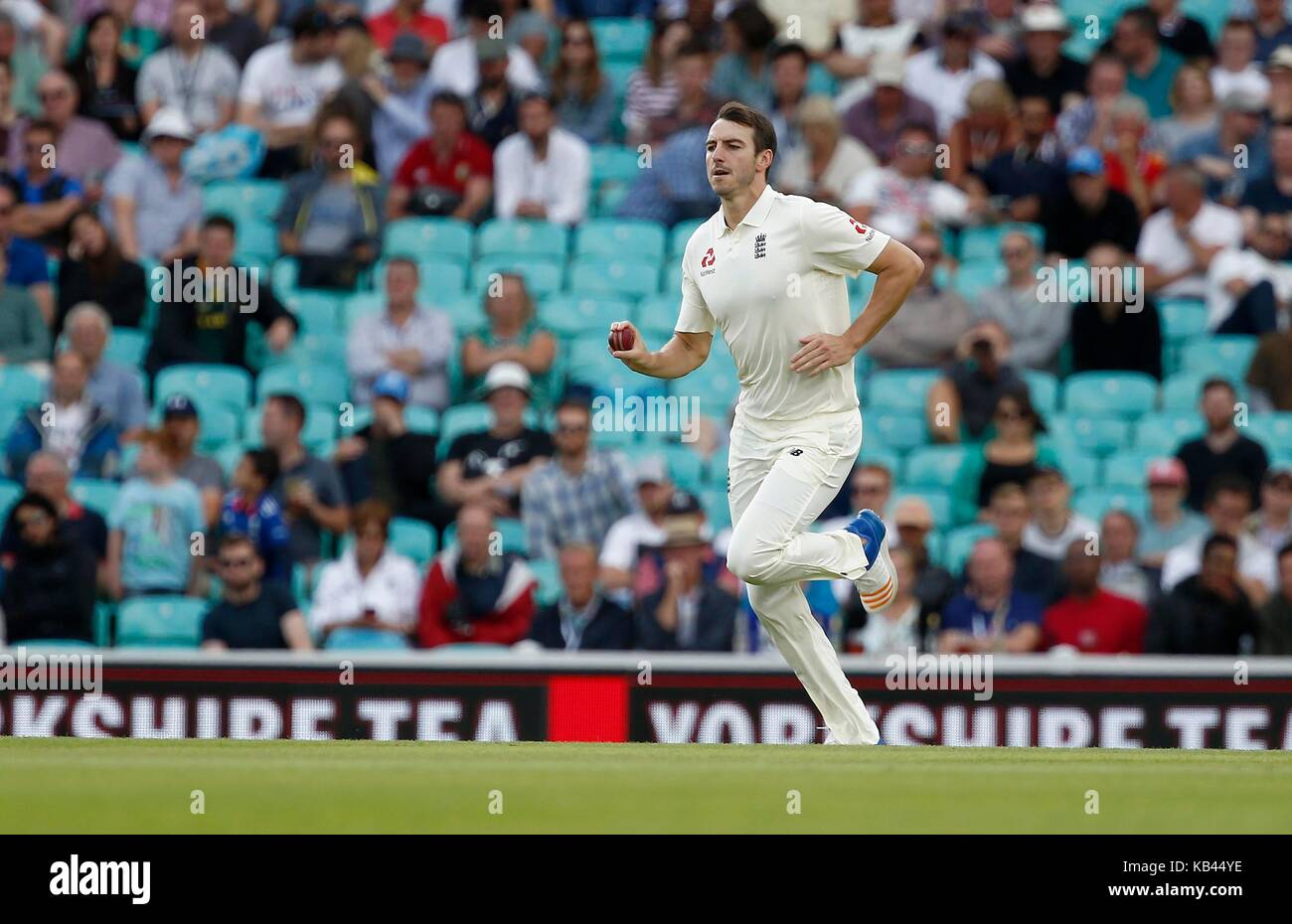 Toby Roland-Jones of England during day four of the third Investec Test match between England and South Africa at The Oval in London. 30 Jul 2017 Stock Photo