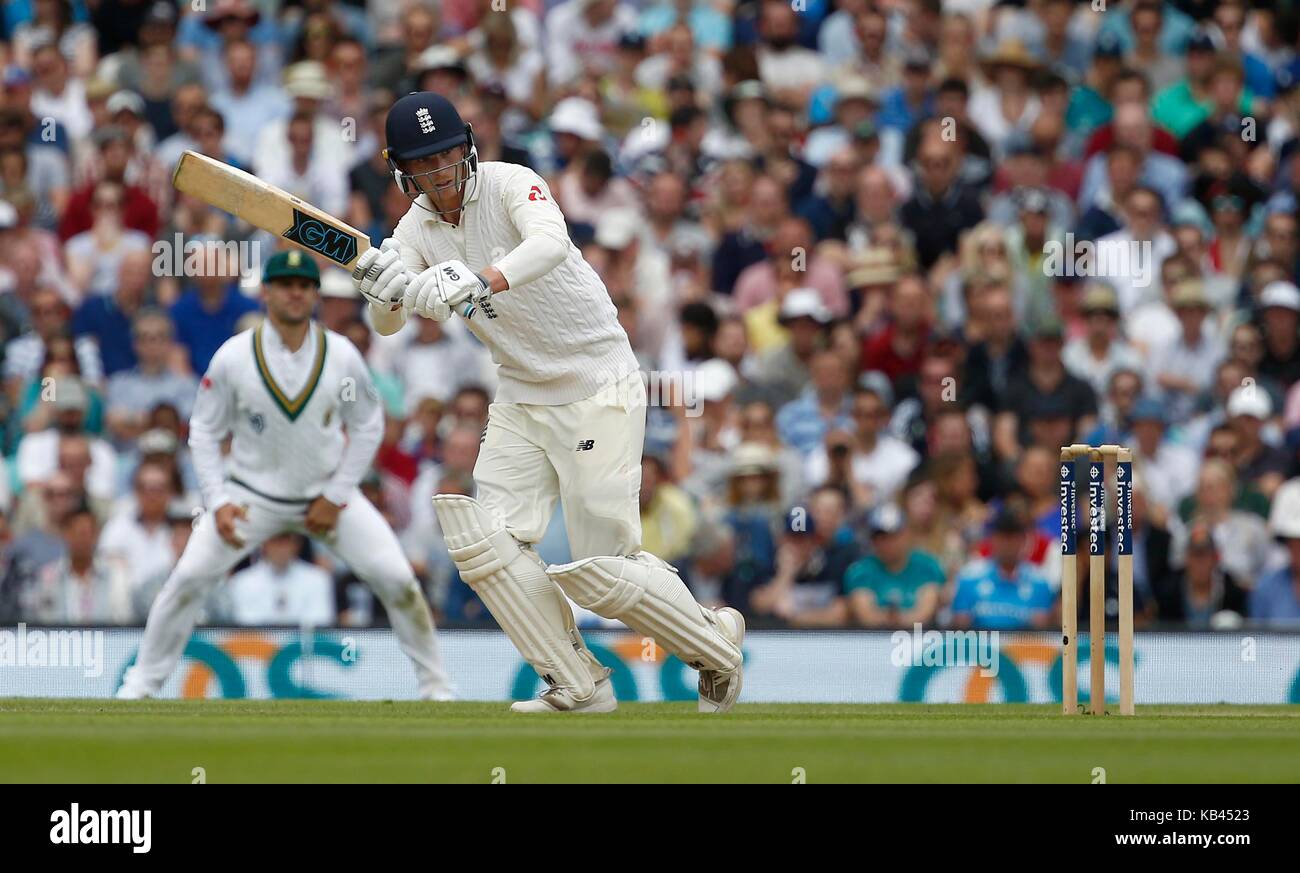 Tom Westley of England  batting during day four of the third Investec Test match between England and South Africa at The Oval in London. 30 Jul 2017 Stock Photo