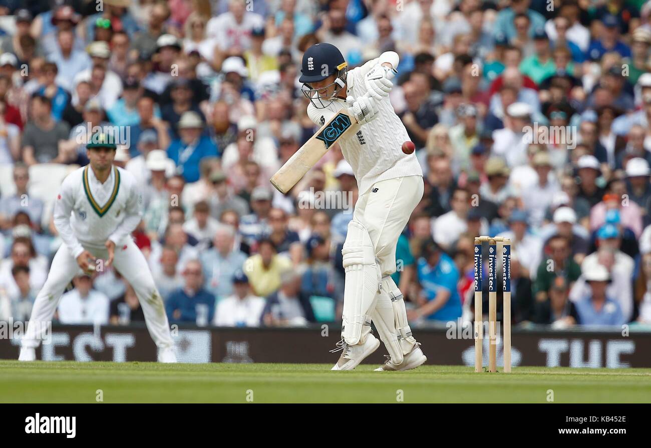 Tom Westley of England batting during day four of the third Investec Test match between England and South Africa at The Oval in London. 30 Jul 2017 Stock Photo