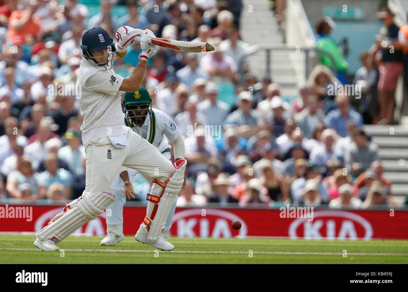 Joe Root of England during day one of the third Investec Test match between England and South Africa at The Oval in London. 27 Jul 2017 Stock Photo