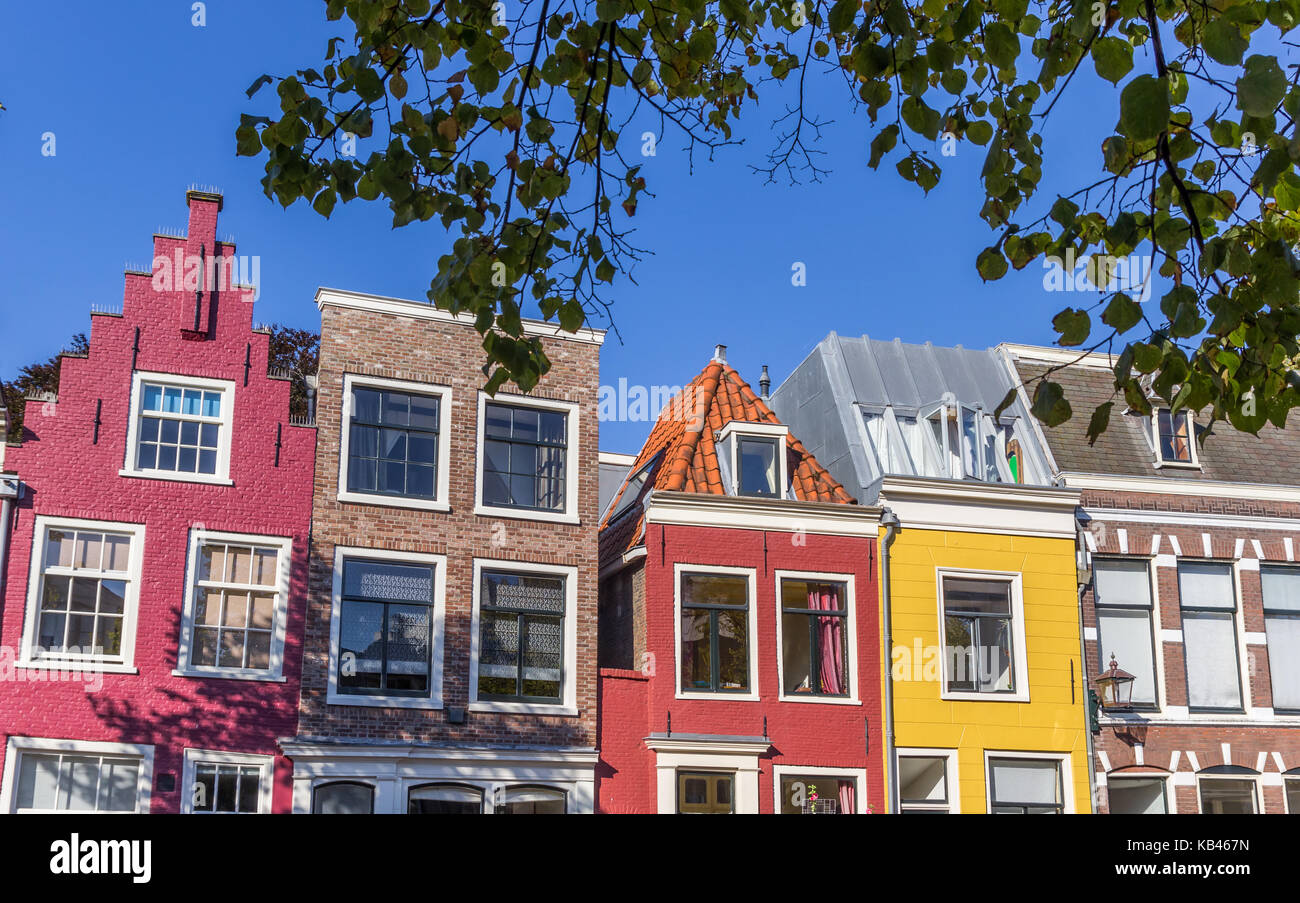 Colorful houses in the historic center of Haarlem, Netherlands Stock