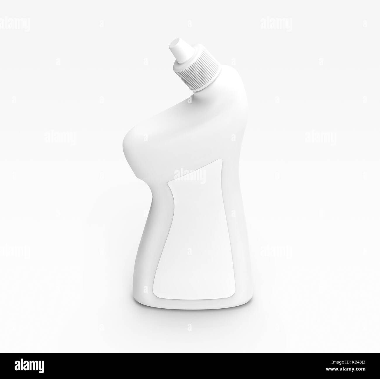 Toilet Cleaner container mockup, blank detergent template with label in