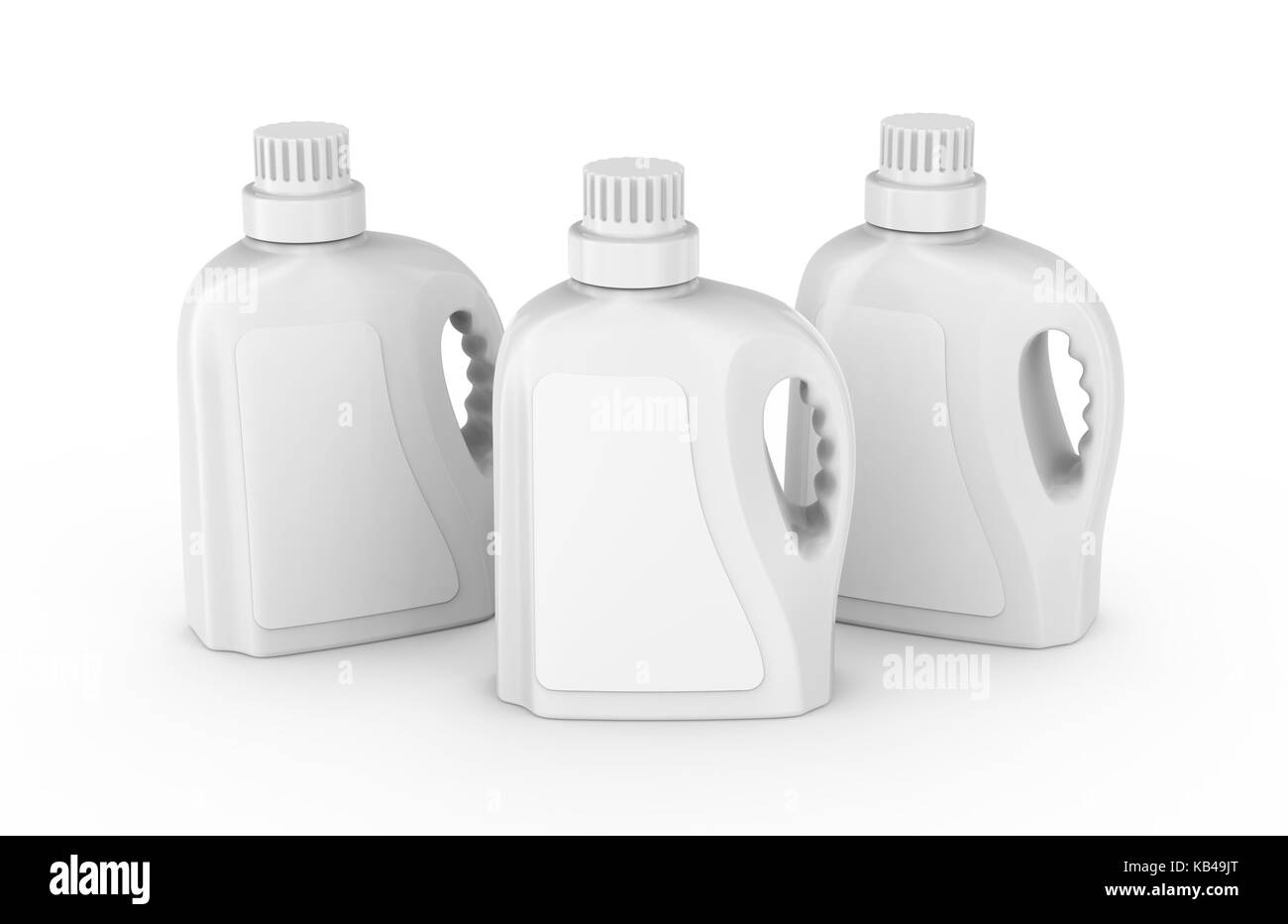 Laundry detergent container mockup, blank plastic bottles set with