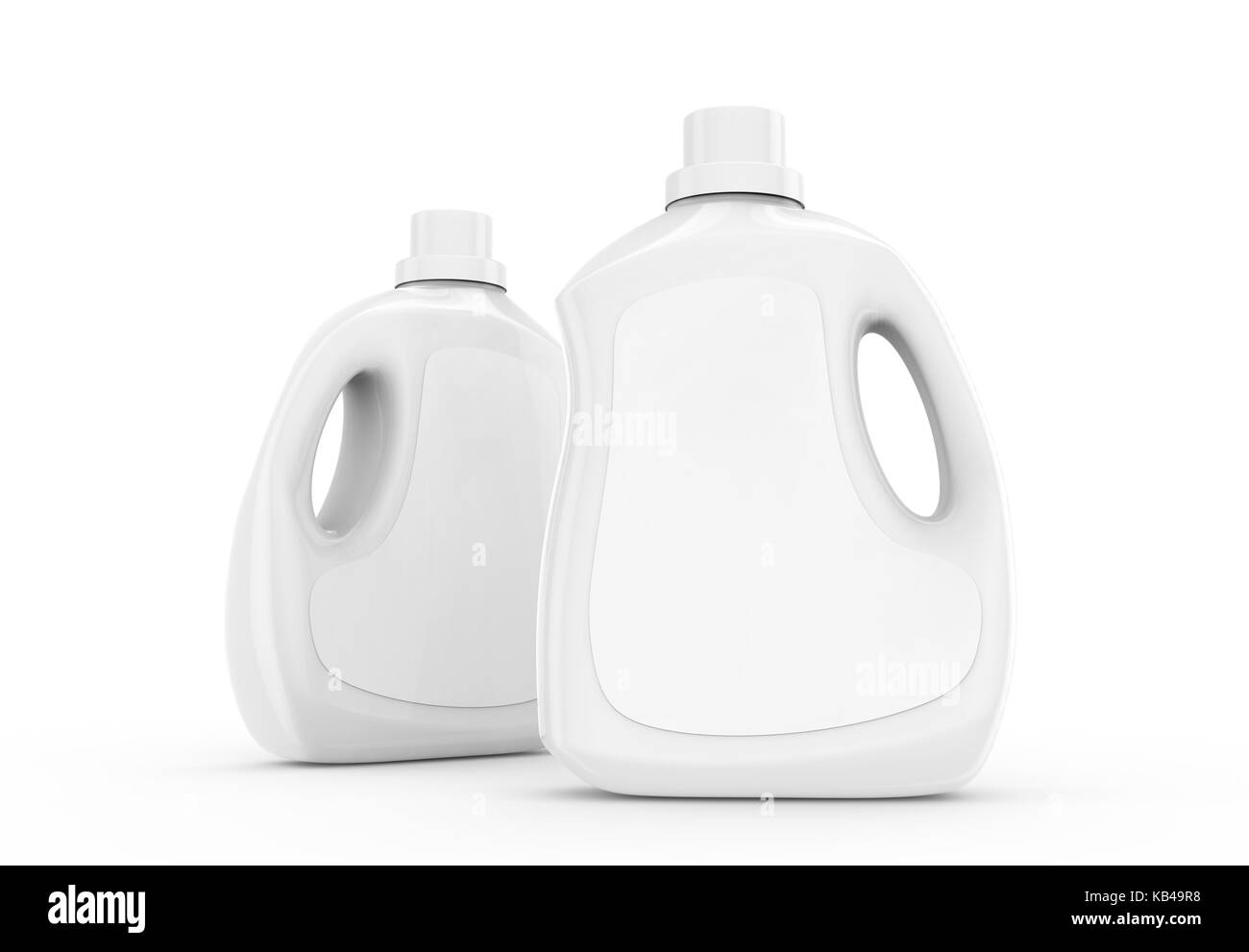 Laundry detergent container mockup, blank plastic bottles set with ...