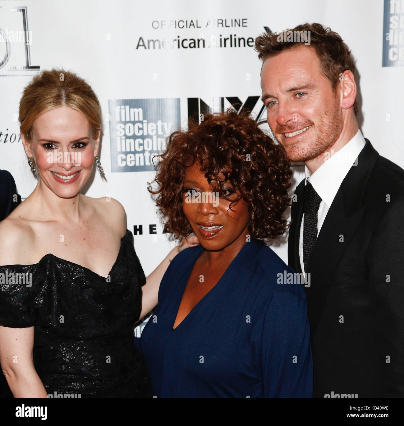 Sarah Paulson, Alfre Woodard and Michael Fassbender attend the "12 Years A  Slave" premiere at the New York Film Festival on October 8, 2013 in NY  Stock Photo - Alamy