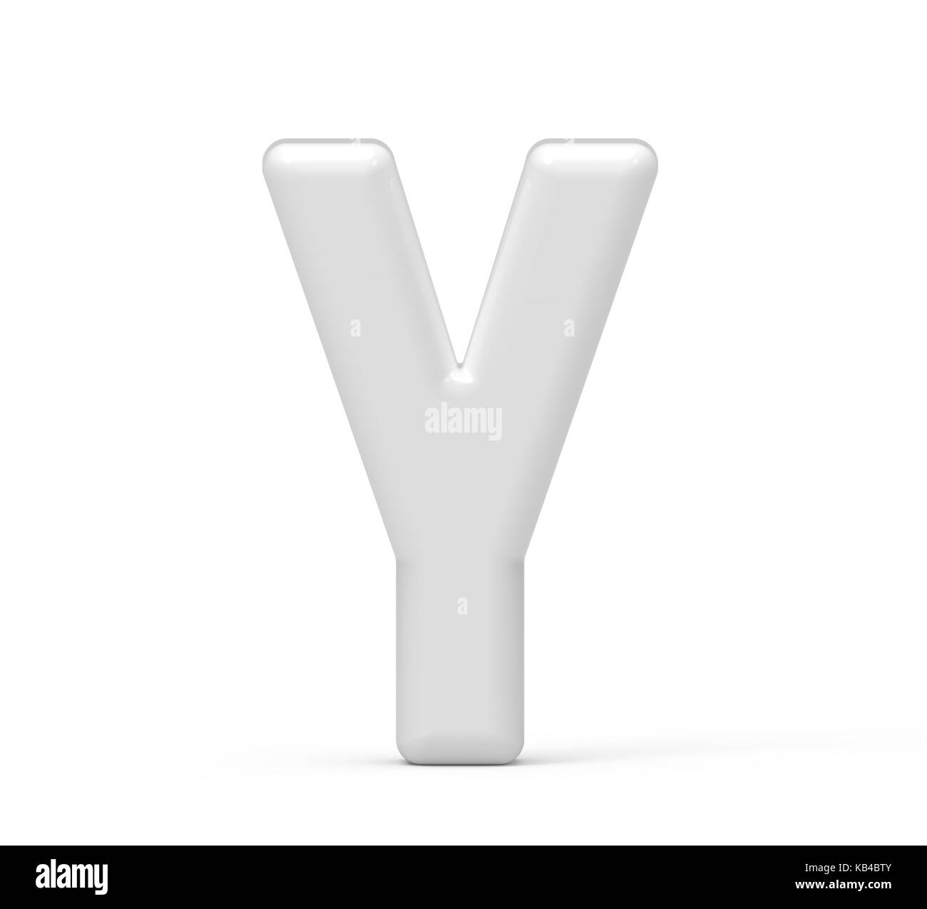 pearl white letter Y, 3D rendering inflated alphabet isolated on white background Stock Photo ...