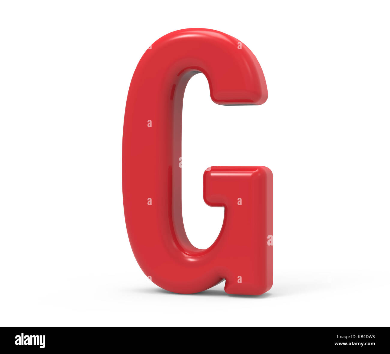 red letter G, 3D rendering red plastic texture alphabet isolated on ...
