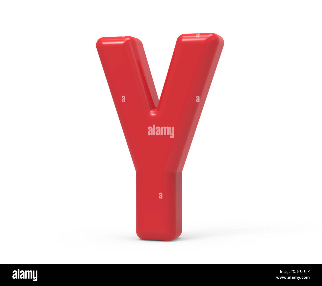 red letter Y, 3D rendering red plastic texture alphabet isolated on ...